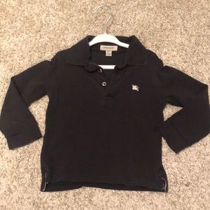 Boys Burberry black polo, sz 3 year